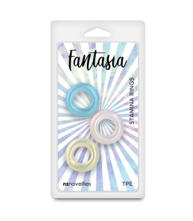Набір ерекційних кілець NS Novelties Fantasia різнокольоровий перламутр, 3 шт - No Taboo