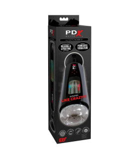 Мастурбатор автоматичний Pipedream PDX Elite з вібрацією, обертами та стогонами, прозорий, 27 х 8 см - No Taboo