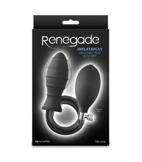 Анальная пробка NS Novelties Renegade с накачкой грушей, черная, 10.5 х 4 см - No Taboo