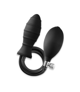 Анальная пробка NS Novelties Renegade с накачкой грушей, черная, 10.5 х 4 см - No Taboo