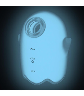 Вакуумный стимулятор Satisfyer Glowing Ghost с вибрацией, белый, 8,4 х 5,8 см - No Taboo