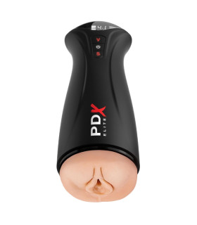 Мастурбатор-вагіна автоматичний Pipedream PDX Elite з вібрацією та всмоктуванням, чорний, 24.5 х 8.8 см - No Taboo