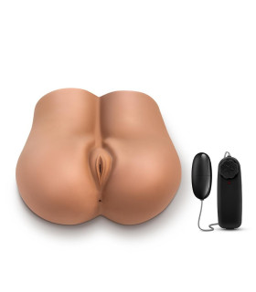 Мастурбатор анус та вагіна Blush X5 з вібратором з пультом, бежевий - No Taboo