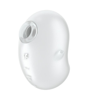 Вакуумний стимулятор Satisfyer Cutie Ghost з вібрацією, білий, 9.1 х 5.5 см - No Taboo