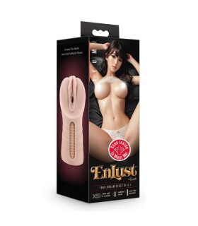 Мастурбатор-вагина Blush Ayumi с виброшариком, киберкожа, бежевый, 12,7 х 4,4 см - No Taboo