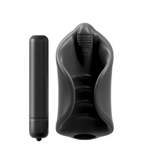 Мастурбатор Pipedream PDX Elite з віброкулею, чорний, 10 х 5 см - No Taboo