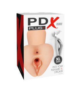 Мастурбатор вагина и анус Pipedream PDX Plus киберкожа, бежевый, 22,9 х 12,7 см - No Taboo