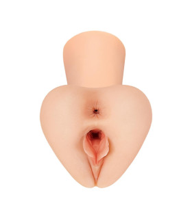 Мастурбатор вагина и анус Pipedream PDX Plus киберкожа, бежевый, 22,9 х 12,7 см - No Taboo