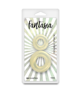 Ерекційні кільця NS Novelties Fantasia мерехтливі, прозорі, 2 шт - No Taboo