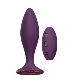 Анальний вібратор Dreamtoys Glam з пультом, фіолетовий, 12.8 х 3.6 см - No Taboo