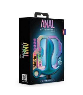 Анальный вибратор Blush Anal Adventures для точки P, голубой, 10.8 х 3.2 см - No Taboo