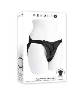 Трусики для страпона Evolved Gender X с вибратором на палец, черные - No Taboo