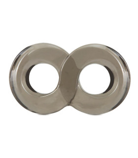 Эрекционное кольцо двойное Blush Stay Hard на пенис и мошонку, прозрачное, 7 х 6 см - No Taboo