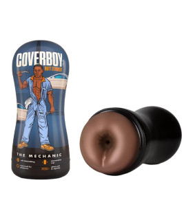 Мастурбатор-анус Blush Coverboy самозмащувальний, коричневий, 17.7 х 8.2 см - No Taboo