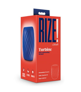 Мастурбатор самозмащувальний Blush Rize з відкритим кінцем, блакитний, 10.1 х 7.6 см - No Taboo