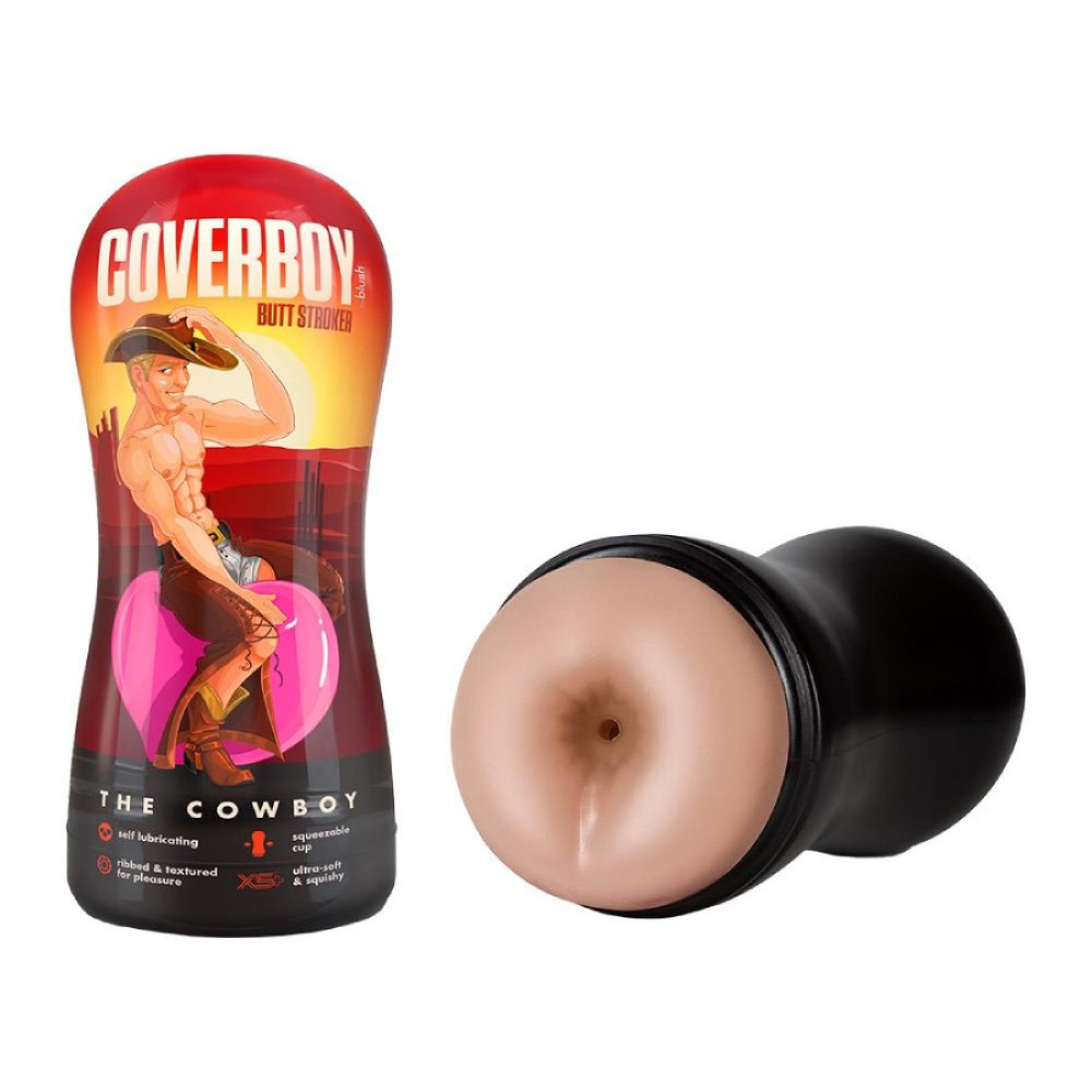 Мастурбатор-анус Blush Cowboy самосмазывающийся, бежевый, 17.7 х 8.2 см (337960), zoom