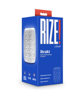 Мастурбатор самозмащувальний Blush Rize з відкритим кінцем, білий, 10.1 х 6.3 см - No Taboo