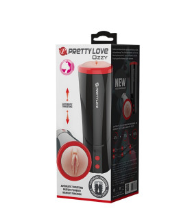 Мастурабатор-вагіна Pretty Love Ozzy з фрикціями, чорний, 24.6 х 9 см - No Taboo