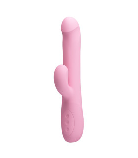 Вібратор-кролик Pretty Love Truman з ротацією, рожевий, 23.8 х 3.7 см - No Taboo