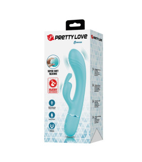 Вібратор-кролик Pretty Love Scocco блакитний, 20 х 3.6 см - No Taboo