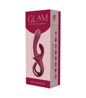 Вибратор-кролик Dreamtoys Glam с ручкой-крючком, бордовый, 22,7 х 4,2 см - No Taboo
