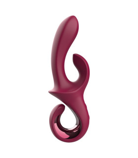 Вибратор-кролик Dreamtoys Glam с ручкой-крючком, бордовый, 22,7 х 4,2 см - No Taboo