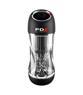 Мастурбатор автоматичний Pipedream PDX Elite зі всмоктуванням, чорний, 22 х 8 см - No Taboo