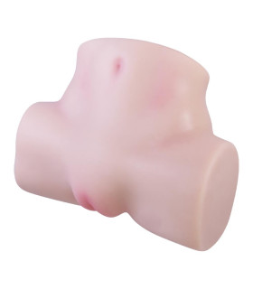 Мастурбатор анус та вагіна NMC силіконовий, бежевий, 14 х 20 см - No Taboo