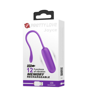 Виброяйцо Pretty Love Joyce силиконовое, фиолетовое, 18 х 2.2 см - No Taboo