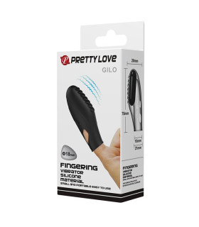 Вибратор на палец Pretty Love Gilo для клитора, черный, 7.8 х 2.8 см - No Taboo