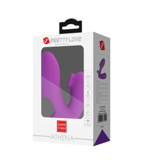 Вибратор на палец Pretty Love Athena с пульсацией клитора, фиолетовый, 9.6 х 2.9 см - No Taboo