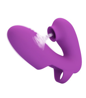 Вибратор на палец Pretty Love Athena с пульсацией клитора, фиолетовый, 9.6 х 2.9 см - No Taboo
