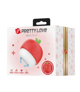 Клиторальный стимулятор Pretty Love Apple Secret с эффектом лизания, бело-красный, 5.9 х 5.9 см - No Taboo