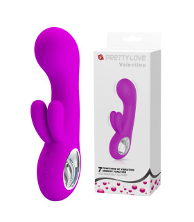 Вібратор-кролик Pretty Love Valentine фуксія, 15.4 х 3.8 см - No Taboo