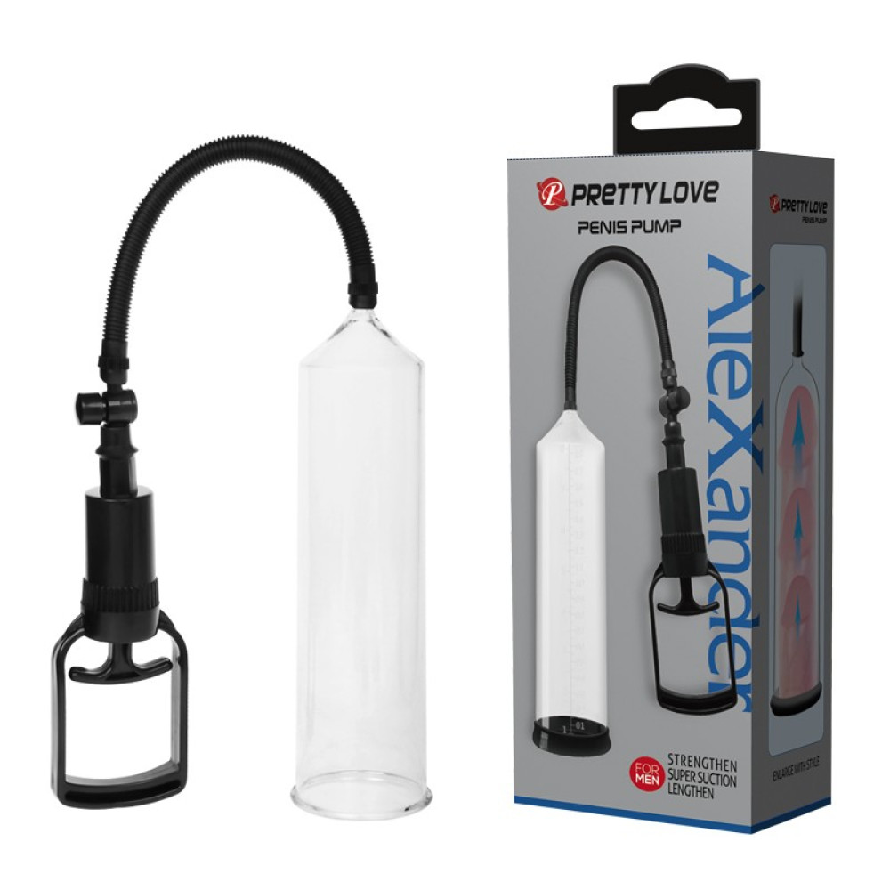 Вакуумная помпа механическая Pretty Love Alexander с пистолетом, прозрачная, 20 х 6 см (337596), zoom