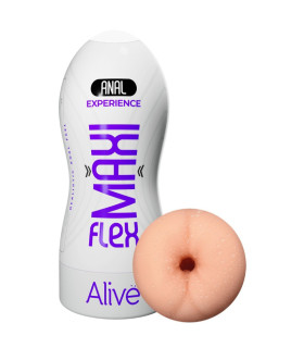 Мастурбатор-анус Alive Maxi Flex Anal Experience, бежевий, 19 х 7.8 см - No Taboo