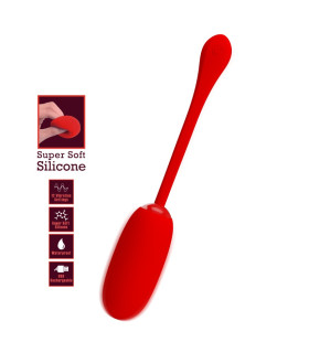 Виброяйцо Pretty Love, силиконовое, красное, 19.6 х 3.3 см - No Taboo