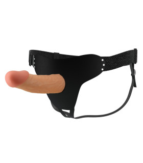 Страпон Pretty Love Stark полый, черно-бежевый, 17.5 х 4.3 см - No Taboo