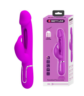Вібратор-кролик Pretty Love з фунцією лизання, фуксія, 23.2 х 3.7 см - No Taboo