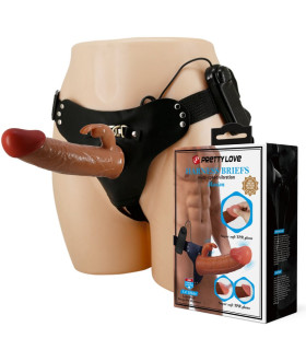 Вибрострапон полый Pretty Love Mavis с пультом, тёмно-бежевый, 19 х 4.6 см - No Taboo