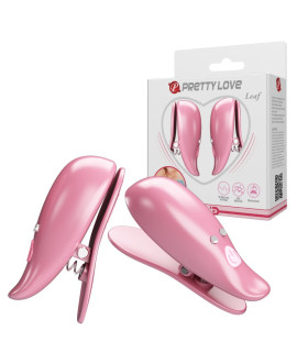 Зажимы на соски Pretty Love с вибрацией, розовые, 5.1 х 1.9 см - No Taboo