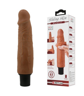 Вибратор Baile с подвижной кожей, бежевый, 21.5 х 4 см - No Taboo