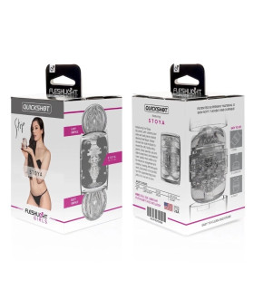 Мастурабтор вагіна та анус Fleshlight Quickshot Stoya кібершкіра, прозорий, 11.2 х 6.5 см - No Taboo