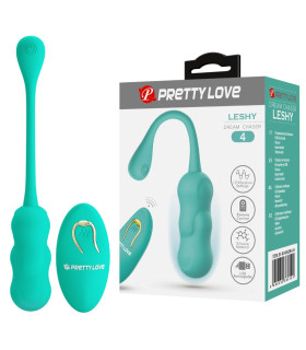 Виброяйцо Pretty Love Leshy с пультом, зеленое, 18.6 х 2.8 см - No Taboo