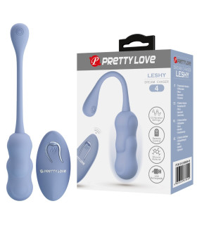 Виброяйцо Pretty Love Leshy с пультом, голубое, 18.6 х 2.8 см - No Taboo