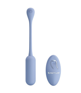Виброяйцо Pretty Love Lechies с пультом, голубое, 18.6 х 2.8 см - No Taboo