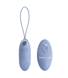 Виброяйцо Pretty Love Julia с пультом, голубое, 7.5 х 3.1 см - No Taboo
