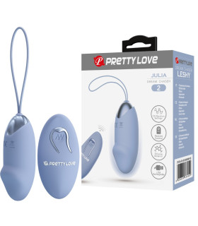 Виброяйцо Pretty Love Julia с пультом, голубое, 7.5 х 3.1 см - No Taboo