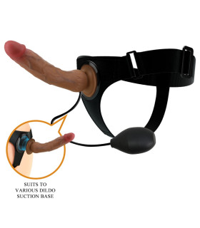 Страпон Pretty Love Kyton з еякуляцією, чорно-коричневий, 21.5 х 4 см - No Taboo