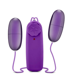 Виброяйцо двойное Blush B yours с пультом, фиолетовое, 5.7 х 2.5 см - No Taboo